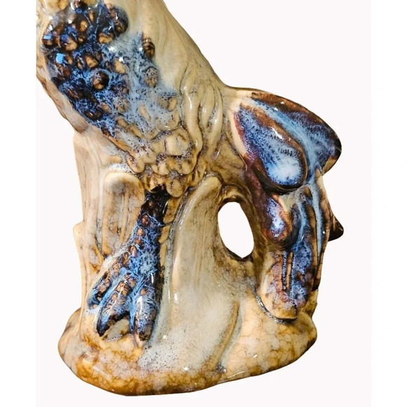 Hand-Crafted Glazed Ceramic Rooster Figurine Farmhouse Kitchen - Picture 4 of 9